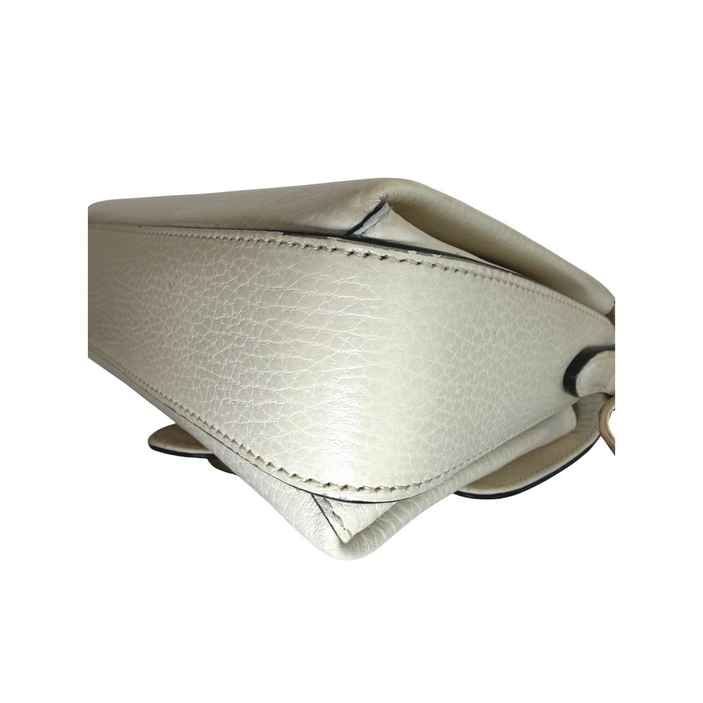 Gucci Interlocking G Dollar Calfskin Chain Crossbody Bag Cream White Dust Bag - Picture 6 of 14